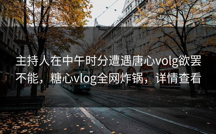 主持人在中午时分遭遇唐心volg欲罢不能,糖心vlog全网炸锅,详情查看 主持人在中午时分遭遇唐心volg欲罢不能,糖心vlog全网炸锅,详情查看